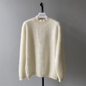 Autunno sfocato in morbida maglia invernale Casual a mezza dolcevita soffice <span class=keywords><strong>maglieria</strong></span> in Cashmere Pullover da donna a maniche lunghe maglioni - Product Image 3