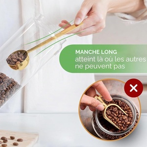 Cuillères doseuses en acier inoxydable écologiques à long manche, personnalisables avec logo et couleur, capacité 15 ml, pour café, thé et clip de sac - Product Image 5