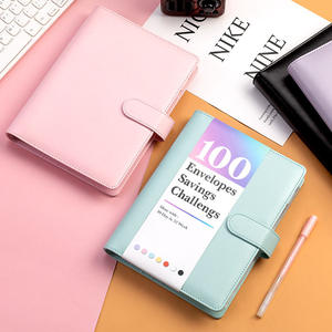 Carpeta de Anillas A6 A5 Portátil de Cuero PU Macaron, Organizador de Ahorro de Dinero, Funda para Cuaderno, Carpeta de Presupuesto, Planificador, Carpeta para Sobres de Efectivo - Product Image 6