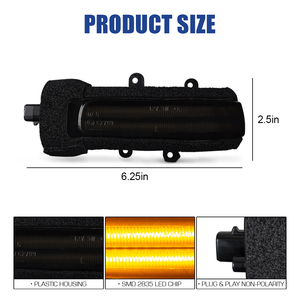 2X Lentille claire/fumée séquentielle LED rétroviseur latéral clignotants pour <span class=keywords><strong>Toyota</strong></span> Tocama PREVIA ESTIMA - Product Image 3