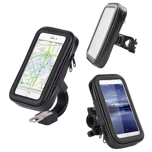 Bolsa Impermeable para Teléfono de Motocicleta 360 °   Soporte Giratorio para Espejo Retrovisor con Pantalla Táctil para Navegación GPS - Product Image 1