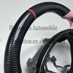 Volante Deportivo de Fibra de Carbono con Agarre de Cuero Perforado, Compatible con Infiniti G27 G37 - Product Image 5