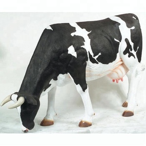 Decoration Animal Cow <strong>Life</strong> <strong>Size</strong> Fiberglass <strong>Statue</strong> for Park - Product Image 1