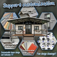 Casa Contenedor Expandible de Lujo Prefabricada e Impermeable de 20 Pies, Casa Móvil Portátil Prefabricada con 2 Dormitorios