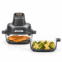 Nouveau modèle 4L + 6 litres 1500W Vente en gros d'usine Friteuse à air numérique multifonction 4-en-1 en verre