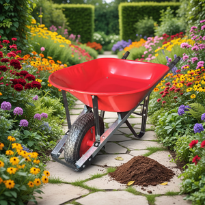 <span class=keywords><strong>Brouette</strong></span> industrielle chenillée robuste à une roue pour jardin et construction, vente en gros, économique, Chine - Product Image 1