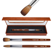 Jieniya Vente Chaude Pinceau à Ongles Allemand pour Manucure, Pinceau à Ongles en Sable Pur 100% Kolinsky, Pinceau à Ongles Acrylique avec Manche en Bois