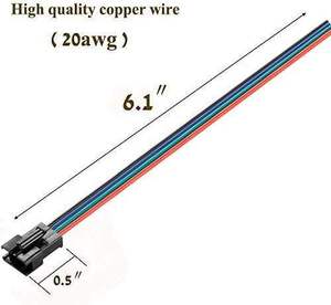 4-Pin JST SM Connector Kit <b>LED</b> Strip Adapter Plug <b>Micro</b> JST Male Female Connector 15CM 20AWG Wire for <b>LED</b> <b>Light</b> - Product Image 4