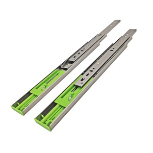 Muebles lento movimiento de rodamiento de bolas de carga pesada del Gabinete de cocina del carril canal telescópico cajón de cierre suave de diapositiva - Product Image 2