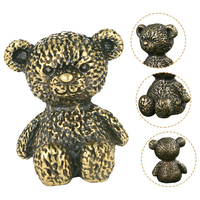 Figurine d'ours maléfique en laiton, commande en gros, statue en cuivre antique, personnalisable, décoration de bureau, cadeau d'affaires pour la revente