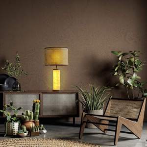 Nassi Italian Natural Rattan Table Lamp 49cm High E27 Incandescent Bulb Switch Control Eco-Friendly - Product Image 3