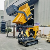 Mini-dumper KUUGAO 550 kg homologué CE avec moteur essence Briggs&Stratton 6,5 CV et pompe hydraulique Hengli – Composants essentiels pour l'exploitation minière