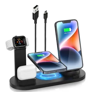 Wireless Charger Wireless Charging Dock Charging Station Trending Products 2023 New Arrivals in Use 6 in 1 for Iphone 14 OEM