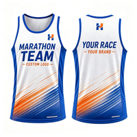 Vêtements de course à pied personnalisés avec logo, tailles XS-4XL, coupe ajustée, séchage rapide, pour équipes de marathon