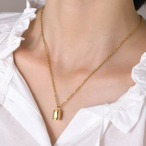 Energinox Grosir Kremasi Perhiasan Pribadi Kecil Bentuk Jar Dapat Terbuka Liontin Stainless Steel Guci Kalung - Product Image 2
