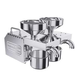 Prensa de Aceite de Acero Inoxidable de Doble Cabezal <span class=keywords><strong>BO2</strong></span>, Prensa de Aceite de Oliva Automática para el Hogar, Prensa de Aceite de Maní Comercial en Frío - Product Image 1