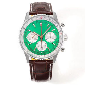 Montre mécanique automatique classique de luxe en acier inoxydable, cadran en cristal saphir, bracelet en cuir PU, fonction calendrier, résistante à l'eau - Product Image 1