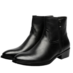 Botas Cortas de Cuero Británicas para Hombre, de Media Caña, de Secado Rápido, con Cierre Deslizante, Tallas Grandes, Puntiagudas, para Verano, Otoño e Invierno - Product Image 2