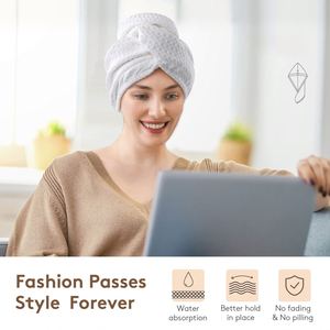Microfiber <b>Hair</b> <b>Towel</b> Wrap for Women, Waffle Long <b>Hair</b> Wrap <b>Hair</b> <b>Drying</b> <b>Towel</b>, Quick <b>Drying</b> - Product Image 5