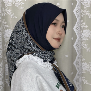 Hijab Instantáneo Elegante de Moda Nueva de Malasia, el Más Vendido del 2026, Hijabs Estampados para Banquetes y Uso Diario para Mujeres <span class=keywords><strong>H874</strong></span> - Product Image 2