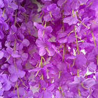 Guirlande de glycine artificielle violette en soie pour décoration d'arche de plafond de mariage, fleurs suspendues en vigne