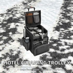 Chariot de transport en polyester avec fermeture éclair pour les fournitures de nettoyage hôtelier et de ménage - Product Image 2
