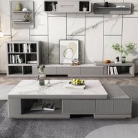 Table basse moderne en panneaux de roche de style italien, nouveau meuble TV minimaliste pour la maison ou le bureau, mobilier de salon
