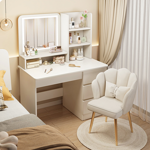 Comodino <span class=keywords><strong>moderno</strong></span> solido <span class=keywords><strong>per</strong></span> piccolo appartamento luce crema armadio integrato comodino ragazze camera da letto Computer - Product Image 2