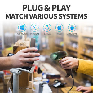 GTCODESTAR-Lector de código de barras de mano, con cable USB QR escáner de código, escáner de código de barras de pago electrónico para escaneo de supermercado - Product Image 3