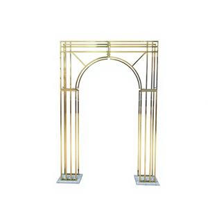 Golden Door-Shaped Metal Arch Frame Wedding <b>Backdrop</b> Flower <b>Stand</b> for Ceremony Birthday Party Decoration - Product Image 1