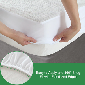 Matelas complet ferme pleine grandeur Matelas anti bactérien et anti acariens 100% imperméable adulte pliable matelassé Couvre-matelas - Product Image 4