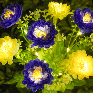 Lumières de jardin de lotus de <span class=keywords><strong>neige</strong></span> à énergie solaire Décor LED réaliste pour pelouse Patio résistant aux intempéries Économie d'énergie - Product Image 3