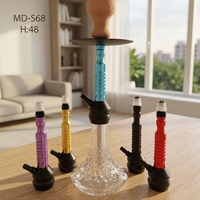 Ensemble Chicha Moderne en Aluminium Bleu avec Finition Givrée, Design Écologique, Style Jaune, Coffret Cadeau