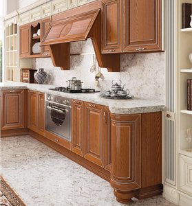 Conception modulaire naturelle classique de buffet de cerise en bois solide avec les colonnes romaines - Product Image 4