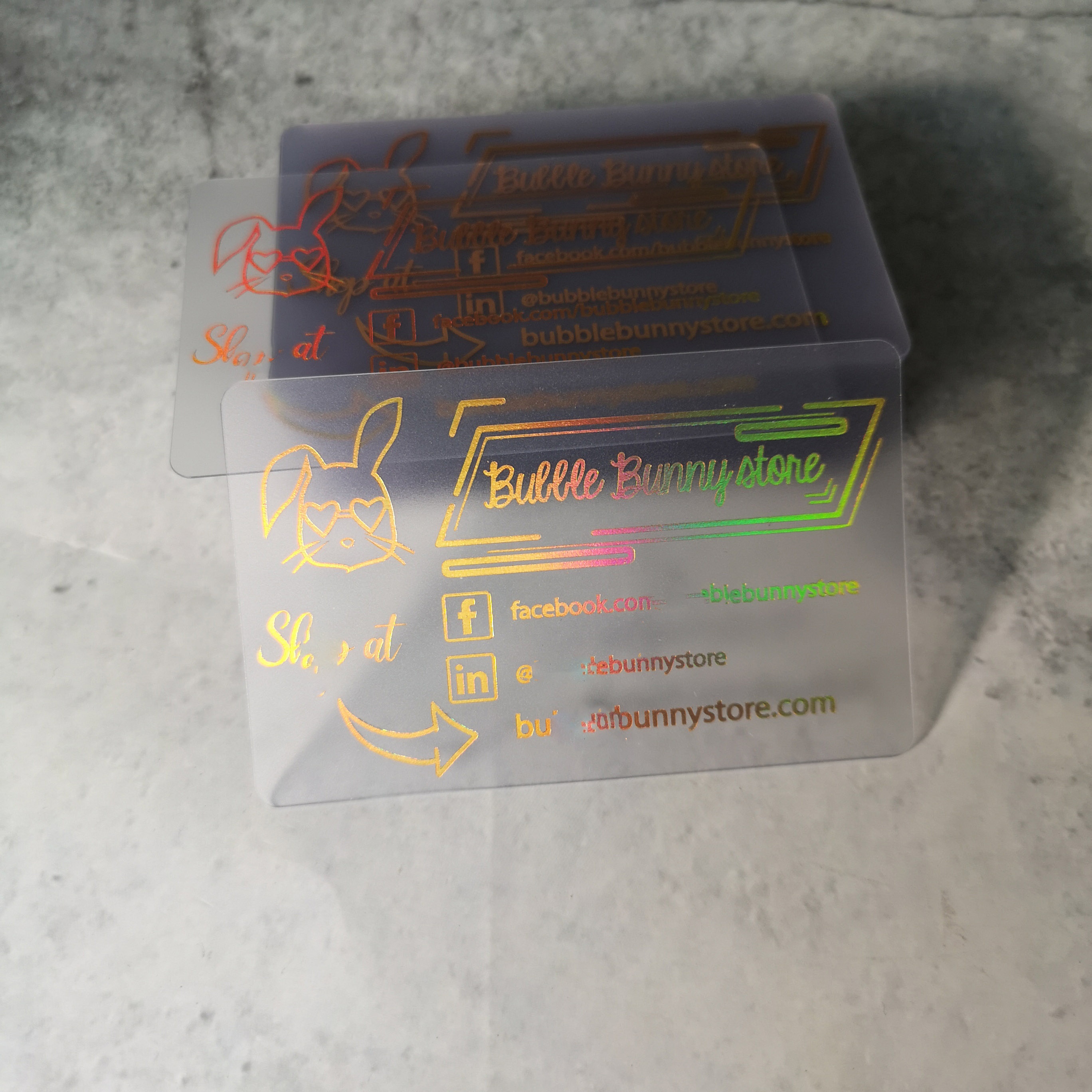 clear holographic business cards Holographic PVC Cards – Sunshine Laser Supplies main image 0