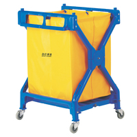 Chariot à linge de luxe en plastique en forme de X à 4 roues, haute qualité, capacité de 1 lb, pour usage hôtelier, personnalisable