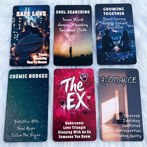 Baraja de Oráculos Toxic Love de 78 <span class=keywords><strong>Cartas</strong></span> Personalizadas al por Mayor, Guía Emocional para Relaciones, <span class=keywords><strong>Cartas</strong></span> de Papel Portátiles con Impresión a Todo Color, OEM - Product Image 6