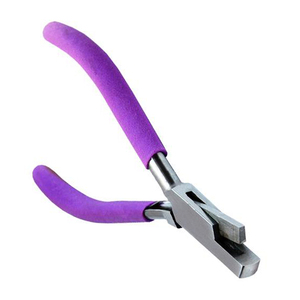 Custom Made Flat Nose Pliers Stainless Steel Serrated Jewelry Making and Wire <b>Mouth</b> Jewelry Making Pliers With Pink Griped - Product Image 3