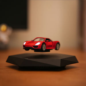 Modelo de Coche Magnético Flotante de Decoración Artística, de Aleación de Aluminio Pulido, Rojo Plateado, Tendencia Moderna, Decoración para el Hogar, 1 Año de Garantía - Product Image 6