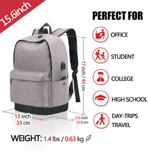 Tùy Chỉnh Logo Giá Rẻ Ba Lô Polyester Vải USB Sạc Trường Trung Học Ba Lô Học Sinh Mỏng Không Thấm Nước Máy Tính Xách Tay Ba Lô - Product Image 3