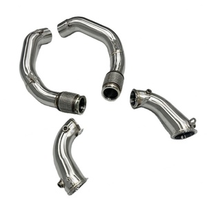OEM Straight Reducing Exhaust Downpipes for BMW F90 M5 S63B44B 4.4T 2018-2021 304 Stainless Steel 2.99\"-3.5\" F90 M5 Exhaust - Product Image 1
