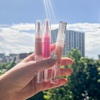 Fruitige Lip Olie Naakt Private Label Meisje Luxe Cosmetische Lippenstift Lipgloss Voor Zwarte Meisjes