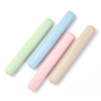 Vente en gros de brosse à dents portable de voyage en paille de blé Boîte de rangement pour les voyages d'affaires, le camping et l'école