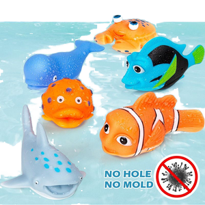 Wholesale MOCO Brand Thermochromic Animal Cognitive Floating Bath Pond <strong>Rubber</strong> Fishing <strong>Toy</strong> Children's Play Water Spray <strong>Shark</strong> for - Product Image 2