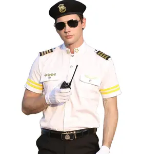 Полиэтиленовая/хлопковая белая рубашка, униформа охранника
