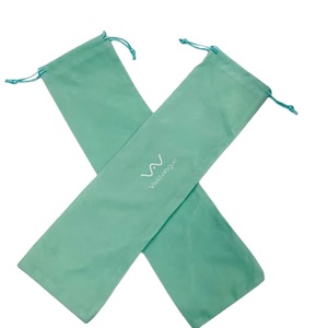 Sac à cordon en velours vert sur mesure, grande taille, sac en velours - Product Image 1