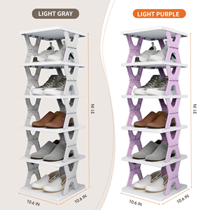 Modern Multi-Layer Shoe <b>Rack</b> Simple Space-Saving Household Door Shoe Cabinet for Small Narrow Spaces Internet - Product Image 4