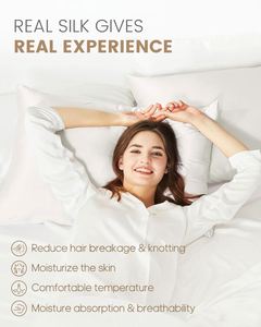 Nuevo Set de Lujo de Funda de Almohada Cuadrada de Seda Suave de 16/19/22mm, Coletero y Antifaz para Dormir, 100% Seda de Morera, para Uso Doméstico - Product Image 4