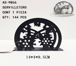 Portatovaglioli in metallo dal design cavo 14x4x9,5 cm per la decorazione della tavola del ristorante, stile moderno, durevole - Product Image 1