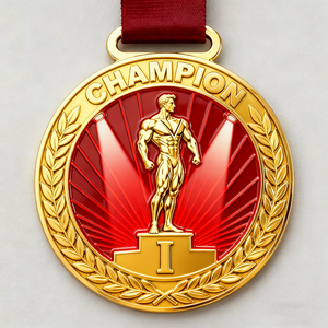 Medalla de fitness chapada en oro y plata atractiva de diseño 3D personalizado Medalla de premio de culturismo pulido de alta calidad para competición - Product Image 2